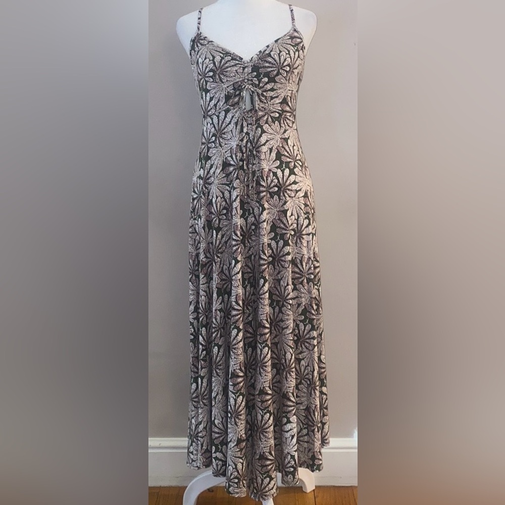 By Anthropologie Floral Peek-a-Boo Boho Jumpsuit